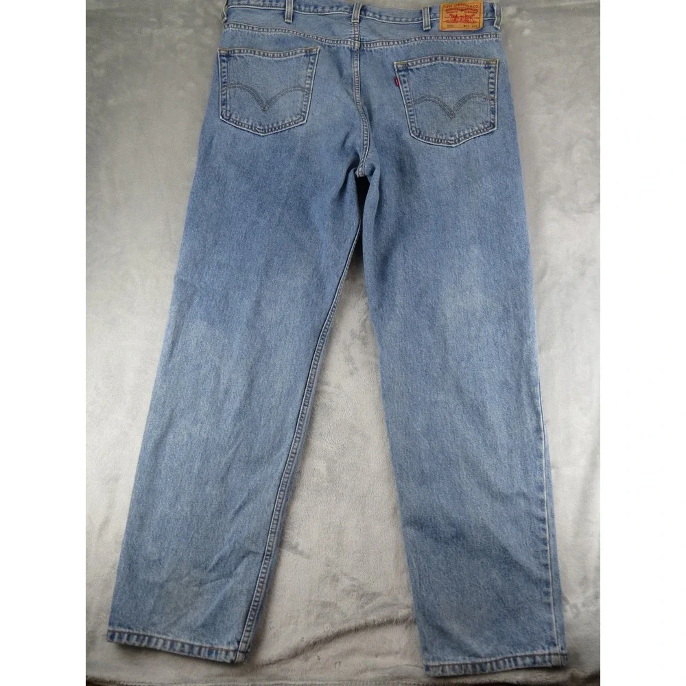 Levi's 550 Relaxed Fit Jeans Mens‎ W42 L34 Blue Denim Straight Leg Casual